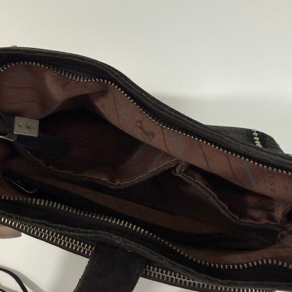 Montana West Black Suede Shoulder Bag Conceal Carry Hobo Tote Bag Fringe Zipper - Picture 9 of 9